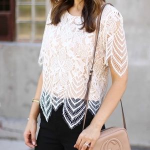Express All Over Lace Tee